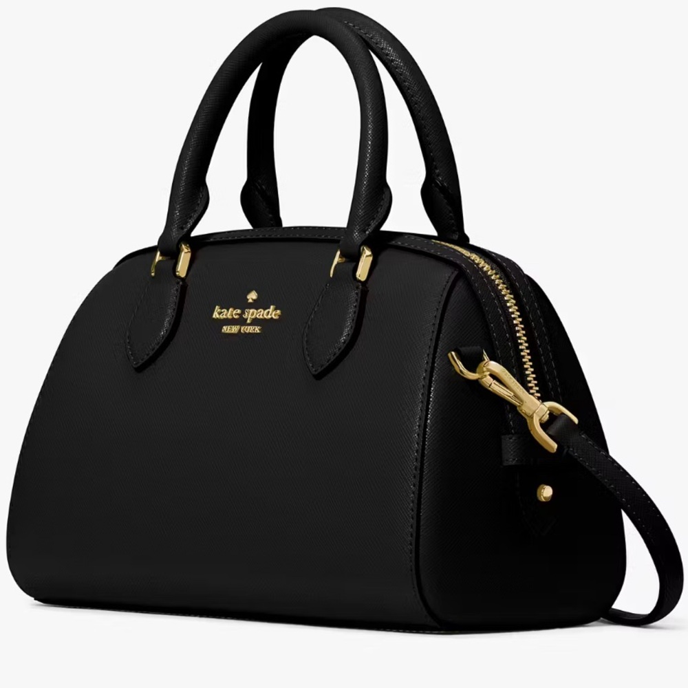 Kate Spade Madison Small Dolly Duffle Satchel Crossbody - Black KF493 $349